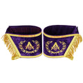 Masonic Grand Lodge Master Mason Gauntlet Cuffs – Handcrafted with Gold Bullion Embroidery Masonic Hub