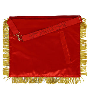 Handmade Masonic Past Master Apron – Premium Sheep Leather with Gold &amp; Silver Bullion Embroidery Masonic Hub