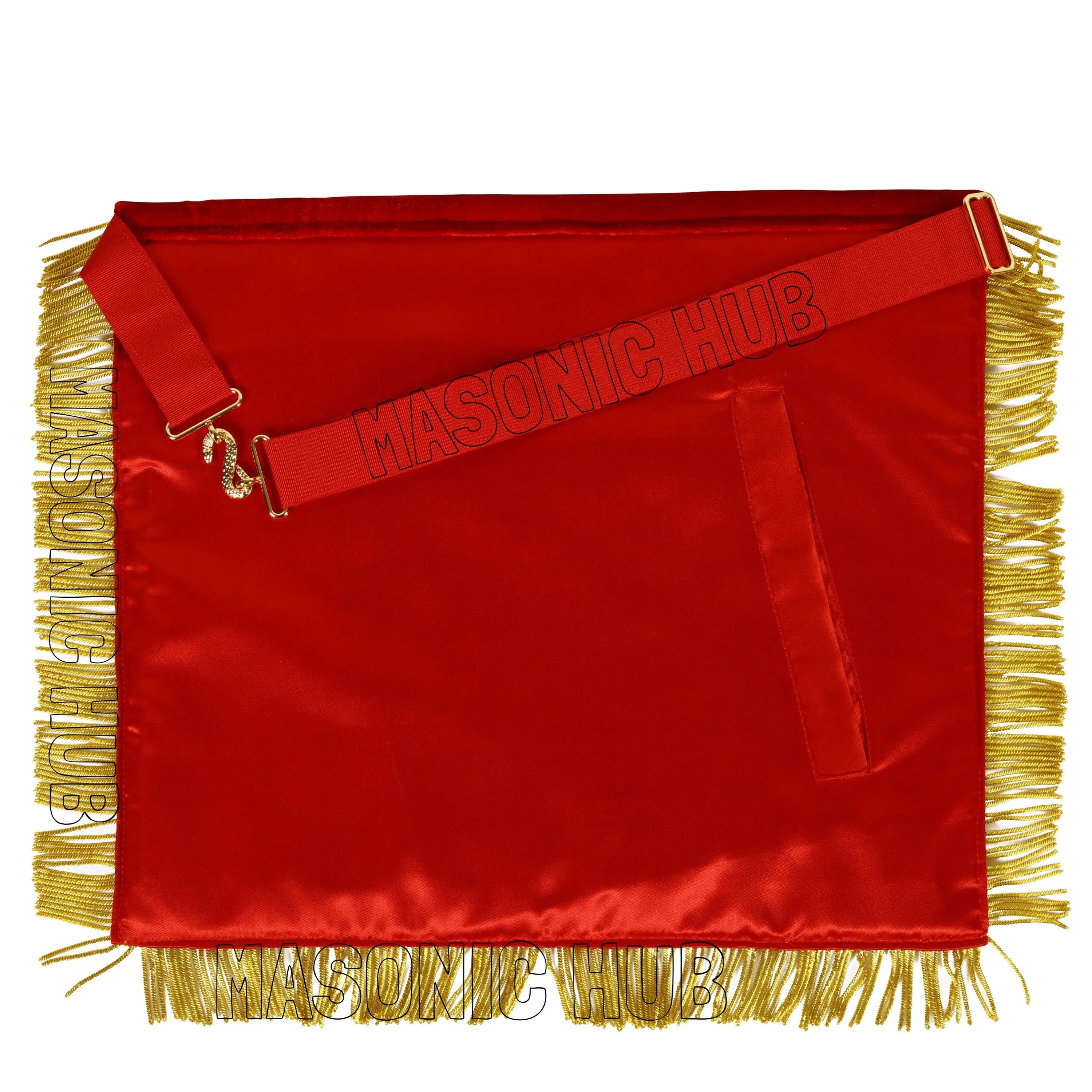 Handmade Masonic Past Master Apron – Premium Sheep Leather with Gold &amp; Silver Bullion Embroidery Masonic Hub
