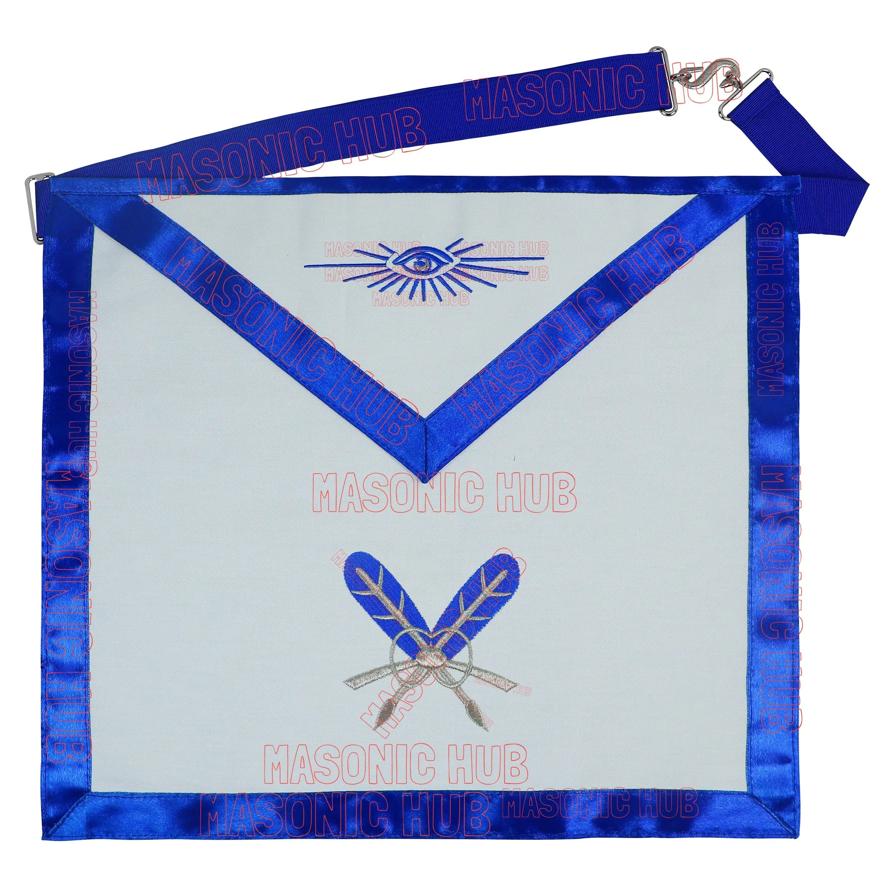 MASONIC Secretary Officer Cotton Apron - Freemason Blue Lodge Regalia My Store