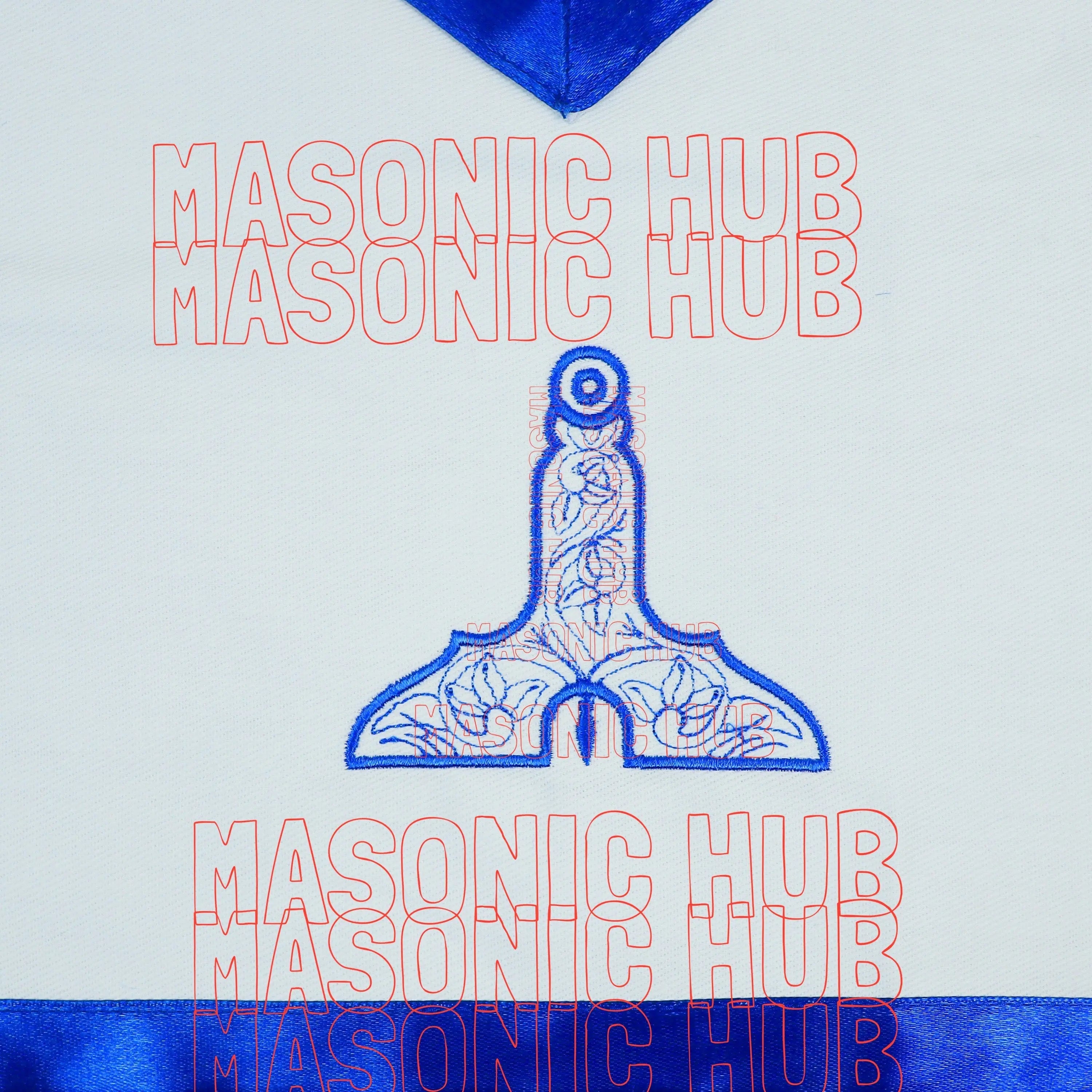 Masonic Regalia Senior Warden Cotton Apron Blue Lodge Officer Freemason Attire My Store