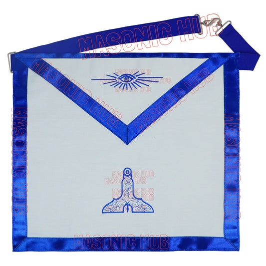 Masonic Regalia Senior Warden Cotton Apron Blue Lodge Officer Freemason Attire