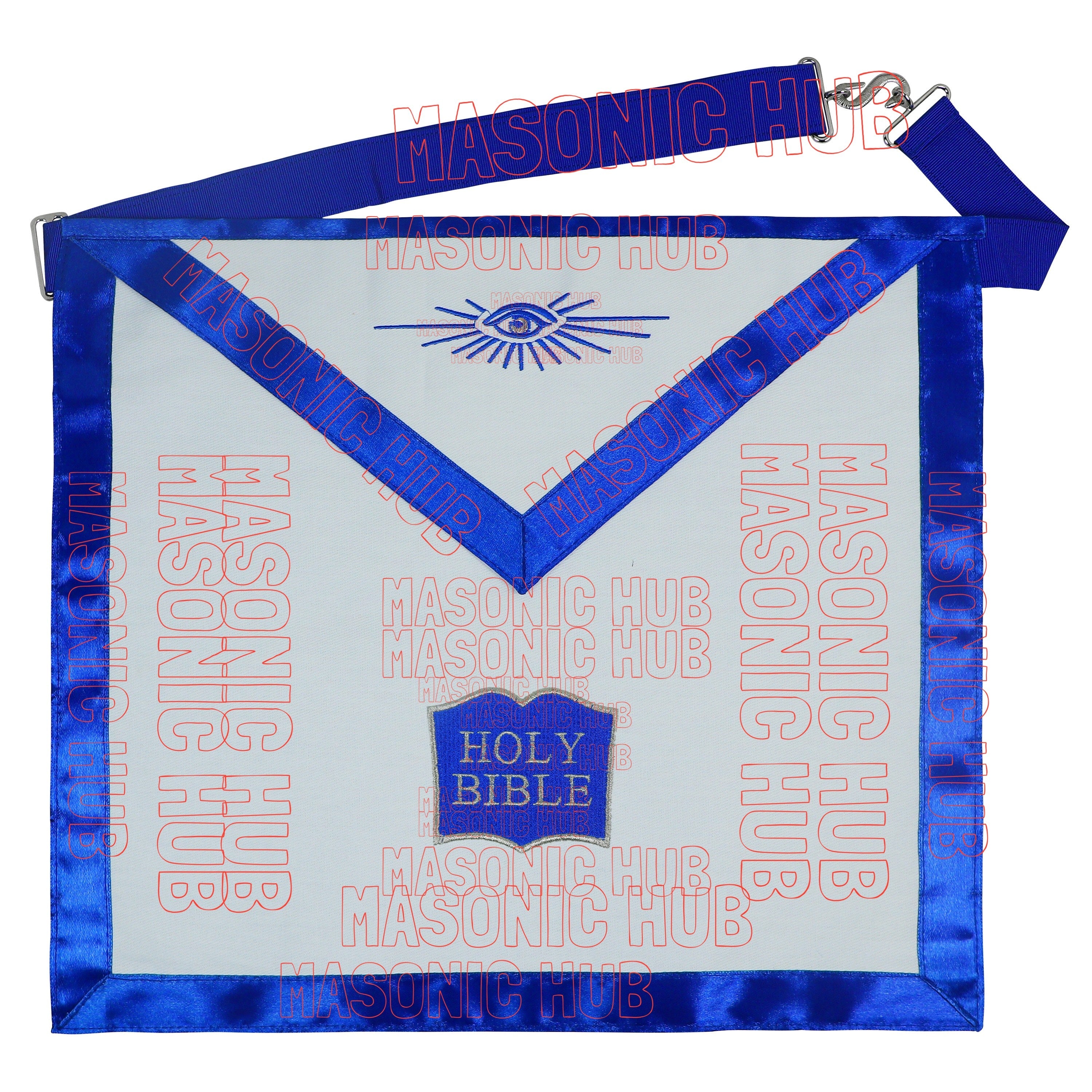 Masonic Regalia Blue Lodge Officer CHAPLAIN Apron Cotton Machine Embroidered