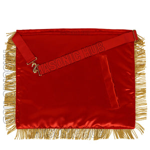 Handmade Lambskin Royal Arch PHP Past High Priest Apron & Collar with Free Jewel Masonic Hub