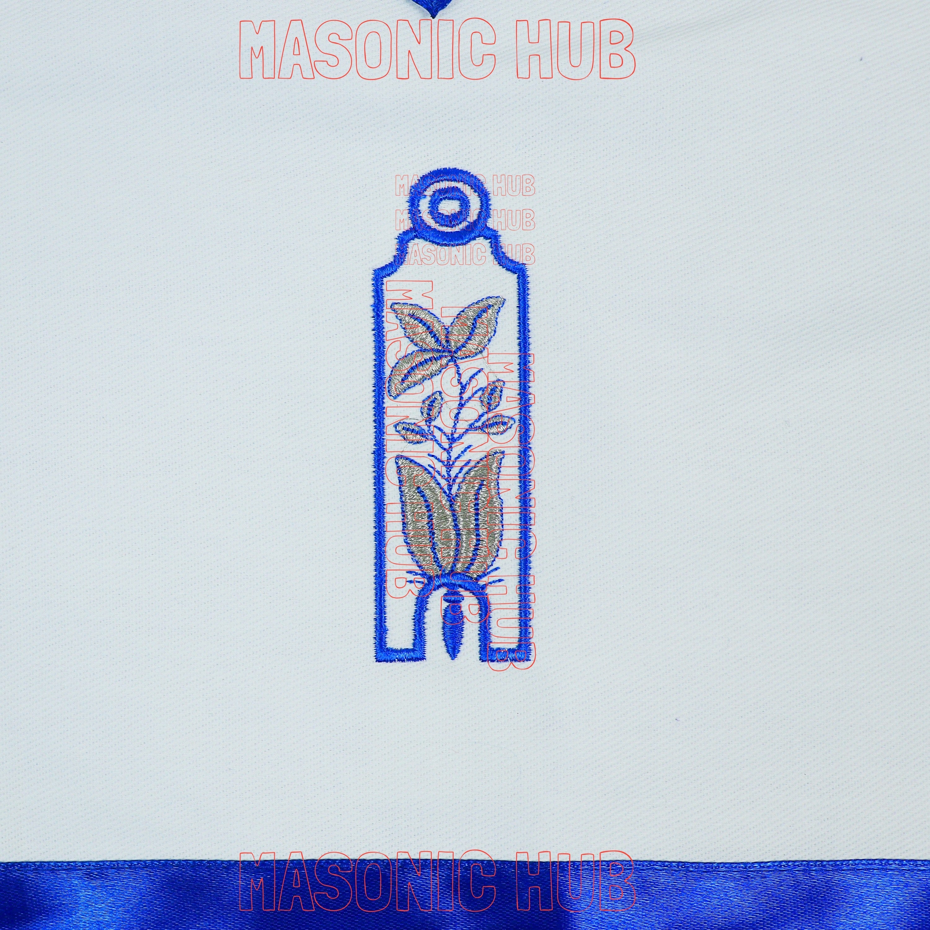 Masonic Regalia Junior Warden Cotton Apron Freemason Blue Lodge Officer 14x16