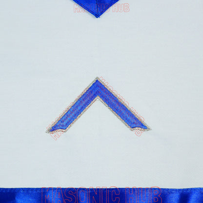 MASONIC HUB Worshipful Master Officer Cotton Apron Freemason Blue Lodge Regalia