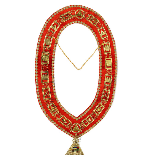 Masonic Royal Arch PHP Past High Priest Metal Chain Collar With Free Jewel