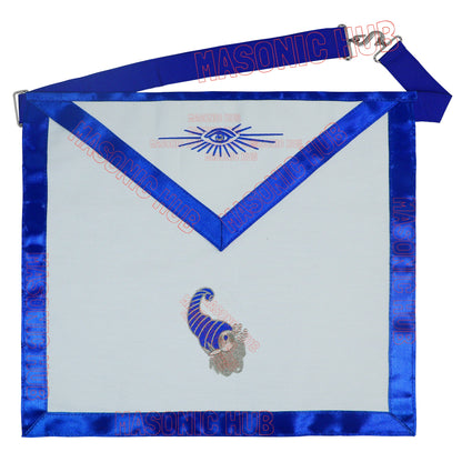 Masonic Junior Steward Cotton Apron - Blue Lodge Officer Regalia Freemason