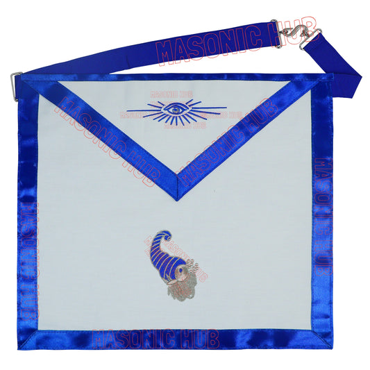 Masonic Junior Steward Cotton Apron - Blue Lodge Officer Regalia Freemason
