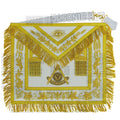 Handmade Masonic Past Master Apron – Genuine Lambskin with Compasses &amp; Quadrant Masonic Hub