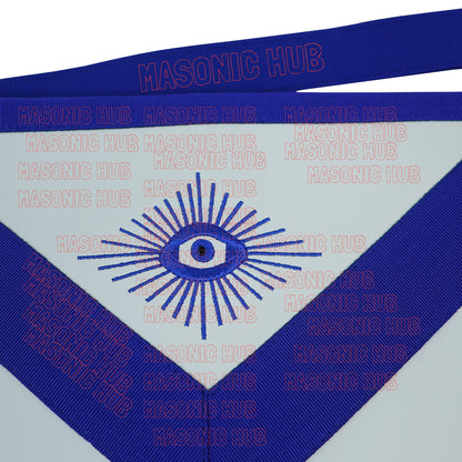 Masonic Blue Lodge Worshipful Master Apron Set with Chain Collar & Gloves – Officer Regalia
