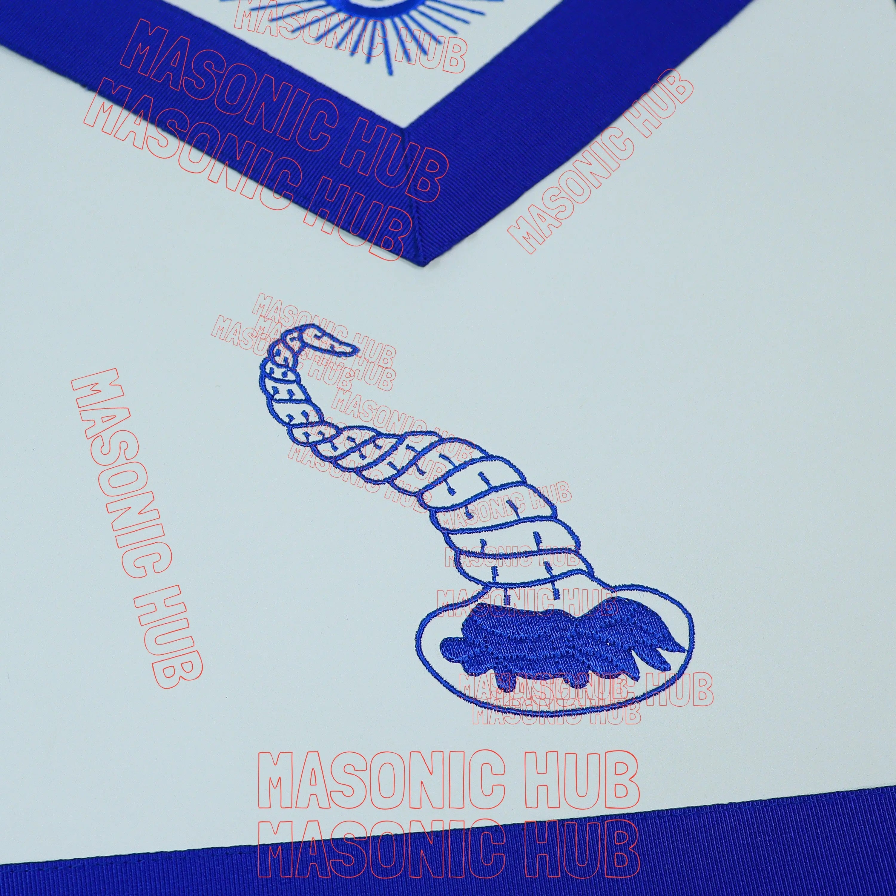 Masonic Junior Steward Apron Set with Chain Collar & Gloves - Blue Lodge Officer Regalia Masonic Hub