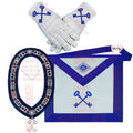 Masonic TREASURER Apron With Chain Collar & Gloves - Blue Lodge Officer Regalia Masonic Hub