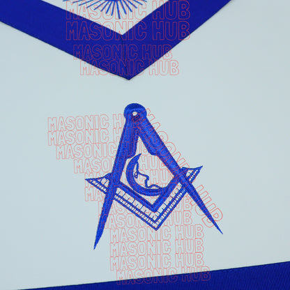 Masonic Blue Lodge Junior Deacon Apron Set – Includes Chain Collar & Cotton Gloves