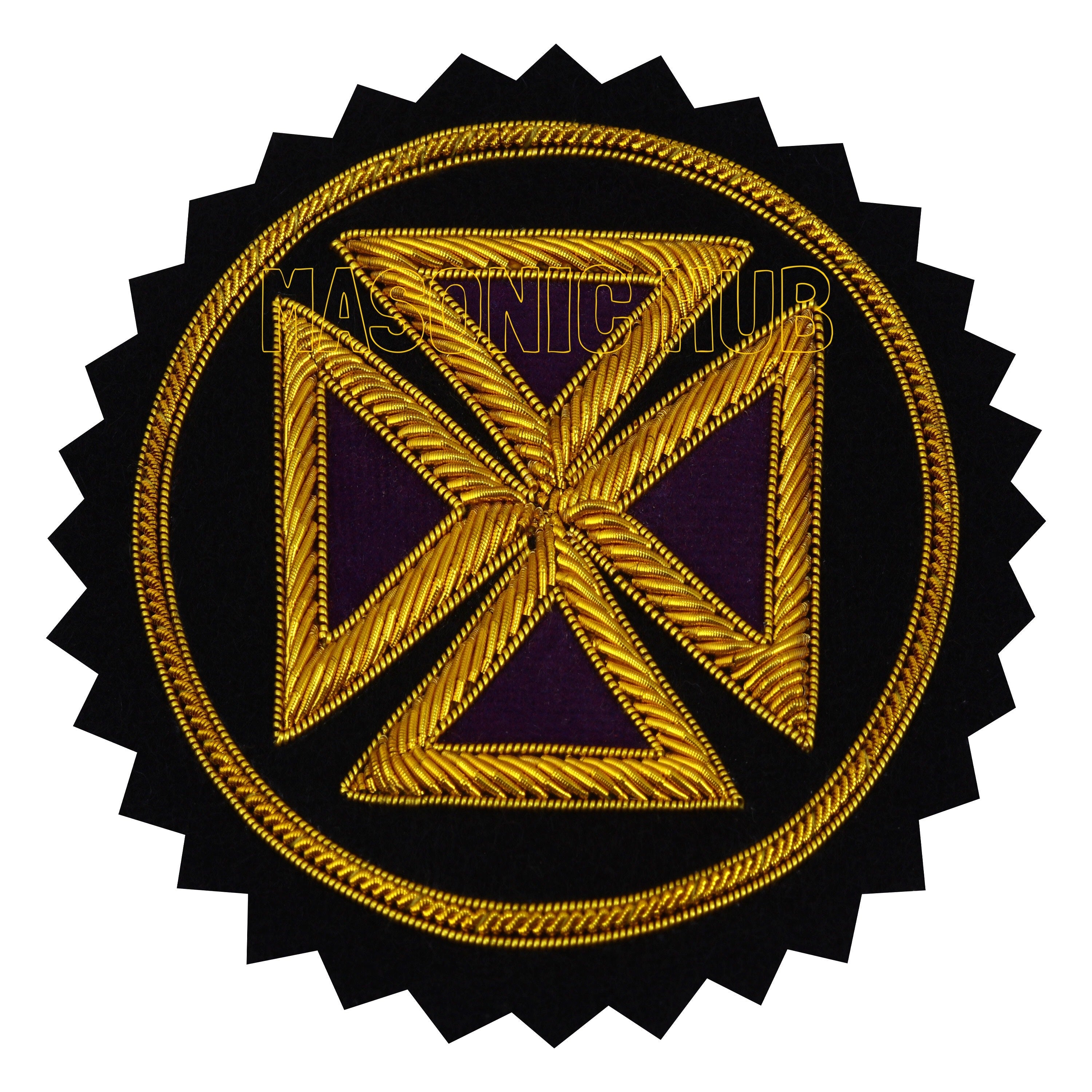 Masonic Knight Templar Past Grand Commander Cross Rosette Hand Made Masonic Hub