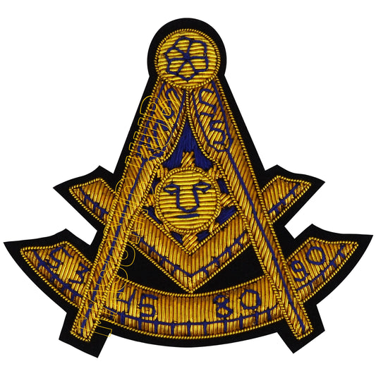Masonic Past Master Hand Made Bullion Emblem Past Master
