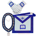 Masonic Blue Lodge Chaplain Apron Set with Chain Collar & Gloves – Officer Regalia Masonic Hub