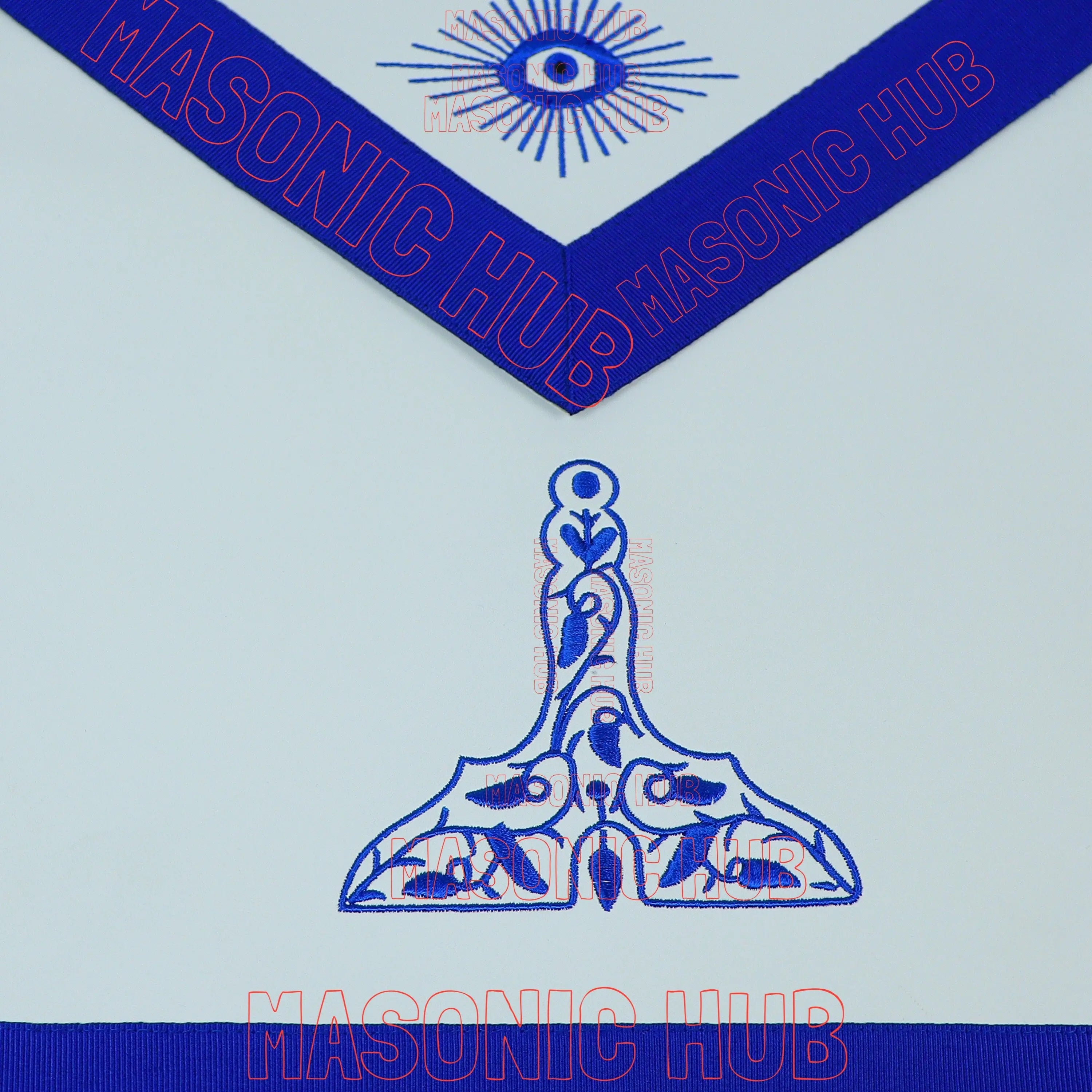Masonic Blue Lodge Senior Warden Apron Set with Chain Collar & Gloves – Officer Regalia Masonic Hub