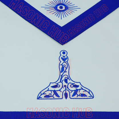 Masonic Blue Lodge Senior Warden Apron Set with Chain Collar & Gloves – Officer Regalia