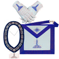 Masonic Blue Lodge Senior Warden Apron Set with Chain Collar & Gloves – Officer Regalia Masonic Hub