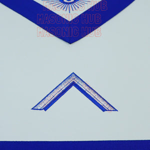 Masonic Blue Lodge Worshipful Master Apron Set with Chain Collar & Gloves – Officer Regalia Masonic Hub