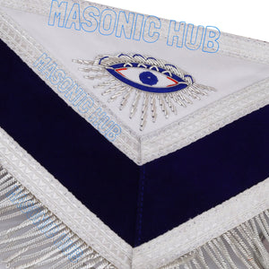 Masonic Past Master Sunburst Emblem Lambskin Apron – Hand-Embroidered Freemason Regalia Masonic Hub