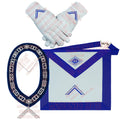 Masonic Blue Lodge Worshipful Master Apron Set with Chain Collar & Gloves – Officer Regalia Masonic Hub