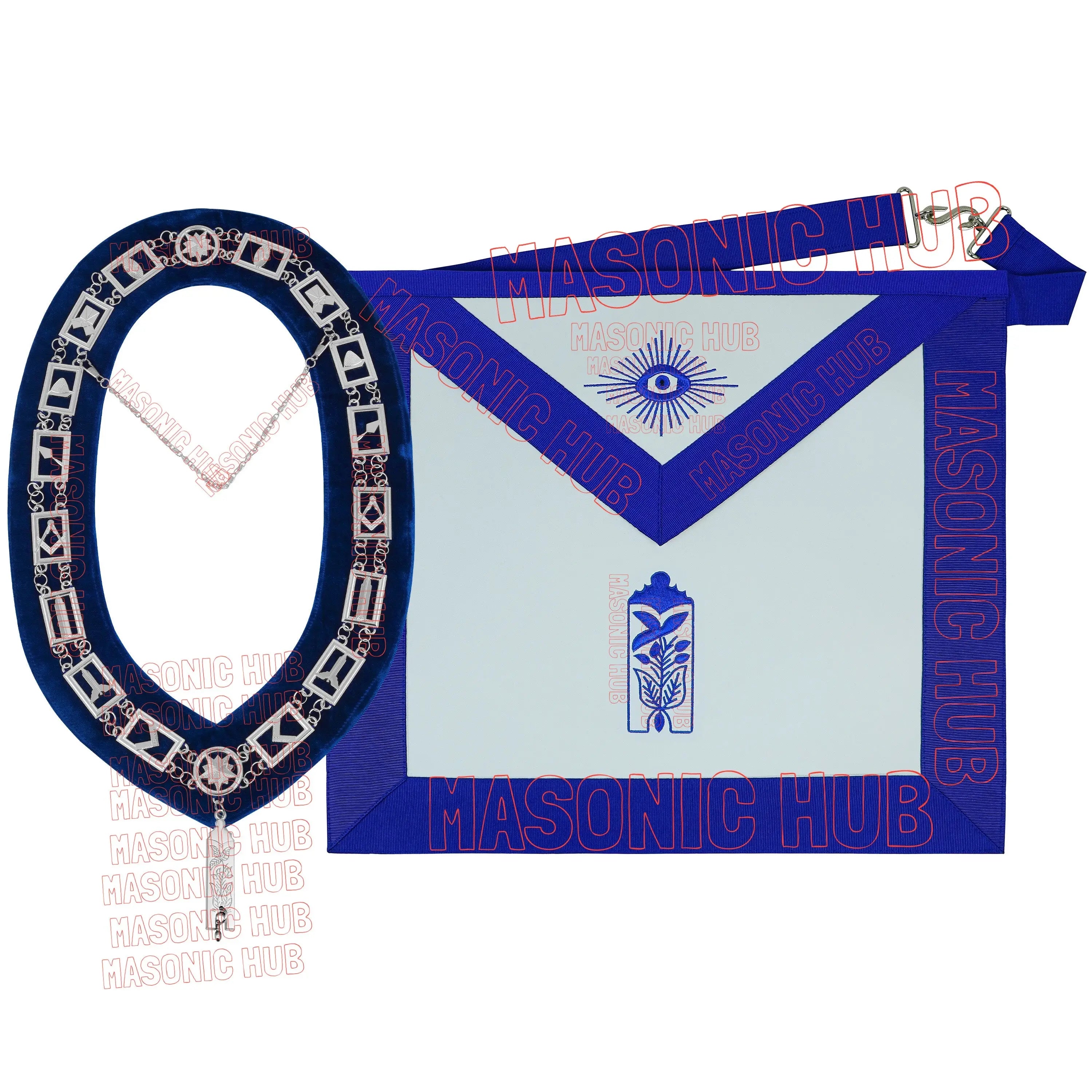 Masonic Junior Warden Apron Set – Blue Lodge Officer Regalia Masonic Hub