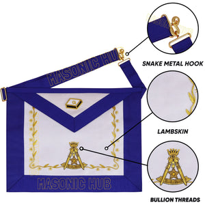 Handcrafted Masonic Scottish Rite AASR 14th Degree Apron – Perfect Elu Degree Regalia Masonic Hub
