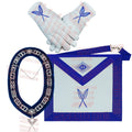 Masonic Blue Lodge Secretary Apron Set with Chain Collar & Gloves – Officer Regalia Masonic Hub