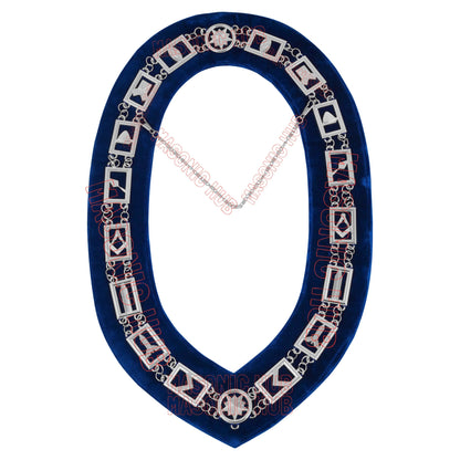 Master Mason Masonic Regalia Lambskin Apron & Chain Collar - Hand Embroidered
