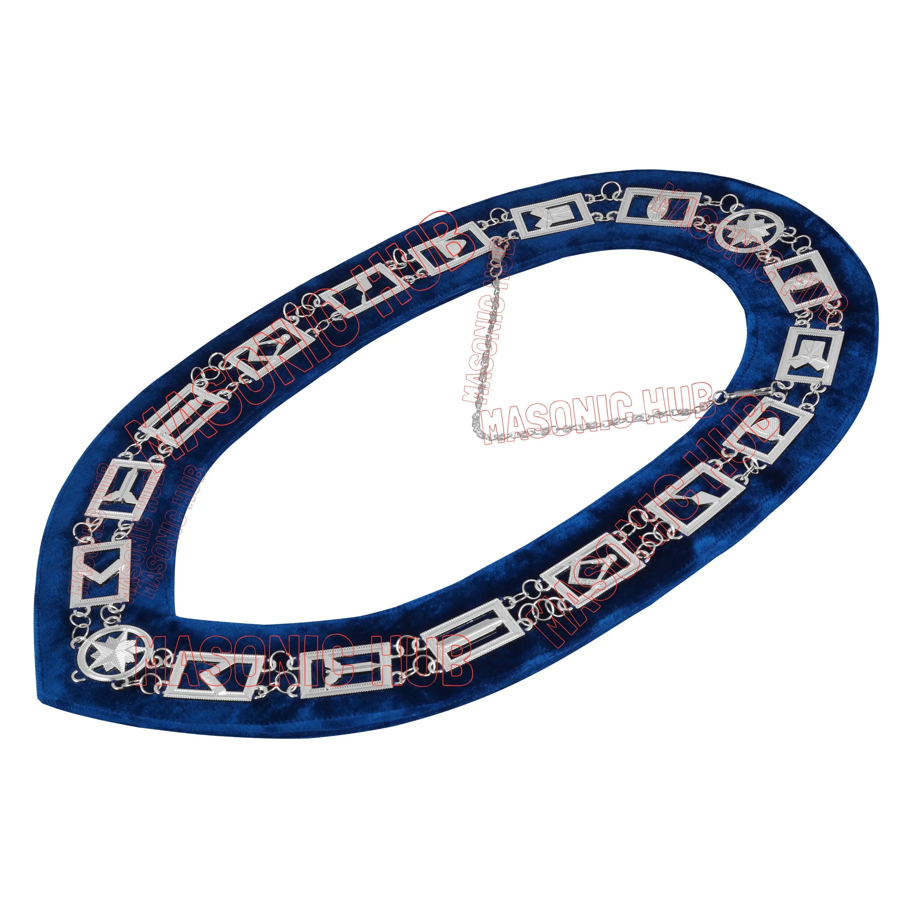 Masonic Blue Lodge Senior Deacon Apron Set – Includes Chain Collar & Cotton Gloves Masonic Hub