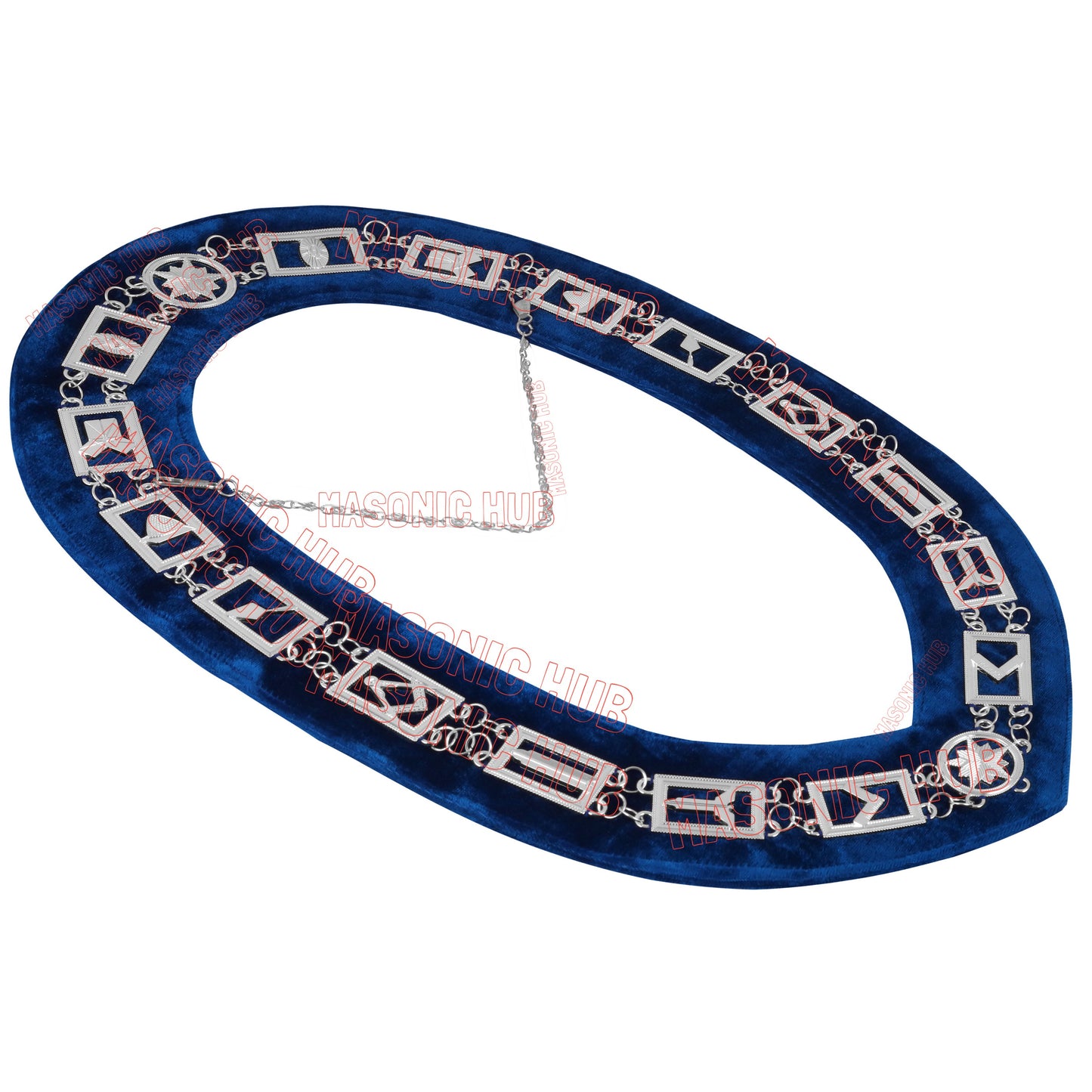 Masonic Blue Lodge Handmade Senior Warden Lambskin Apron with Chain Collar+Jewel