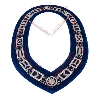 Masonic Blue Lodge Officer Working Tools Set (12) – Chain Collars + FREE Jewels – Complete Regalia Lot