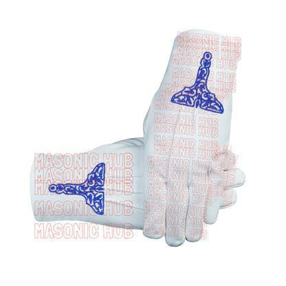 Masonic Blue Lodge Senior Warden Apron Set with Chain Collar & Gloves – Officer Regalia