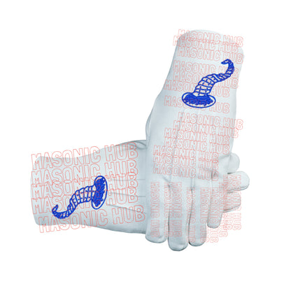 Masonic Blue Lodge Senior Steward Apron Set with Chain Collar & Gloves – Officer Regalia