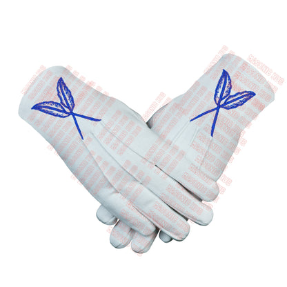 Masonic Blue Lodge Secretary Apron Set with Chain Collar & Gloves – Officer Regalia