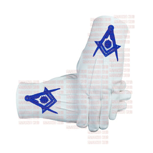 Masonic Blue Lodge Senior Deacon Apron Set – Includes Chain Collar & Cotton Gloves Masonic Hub