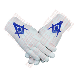Masonic Blue Lodge Senior Deacon Apron Set – Includes Chain Collar & Cotton Gloves Masonic Hub