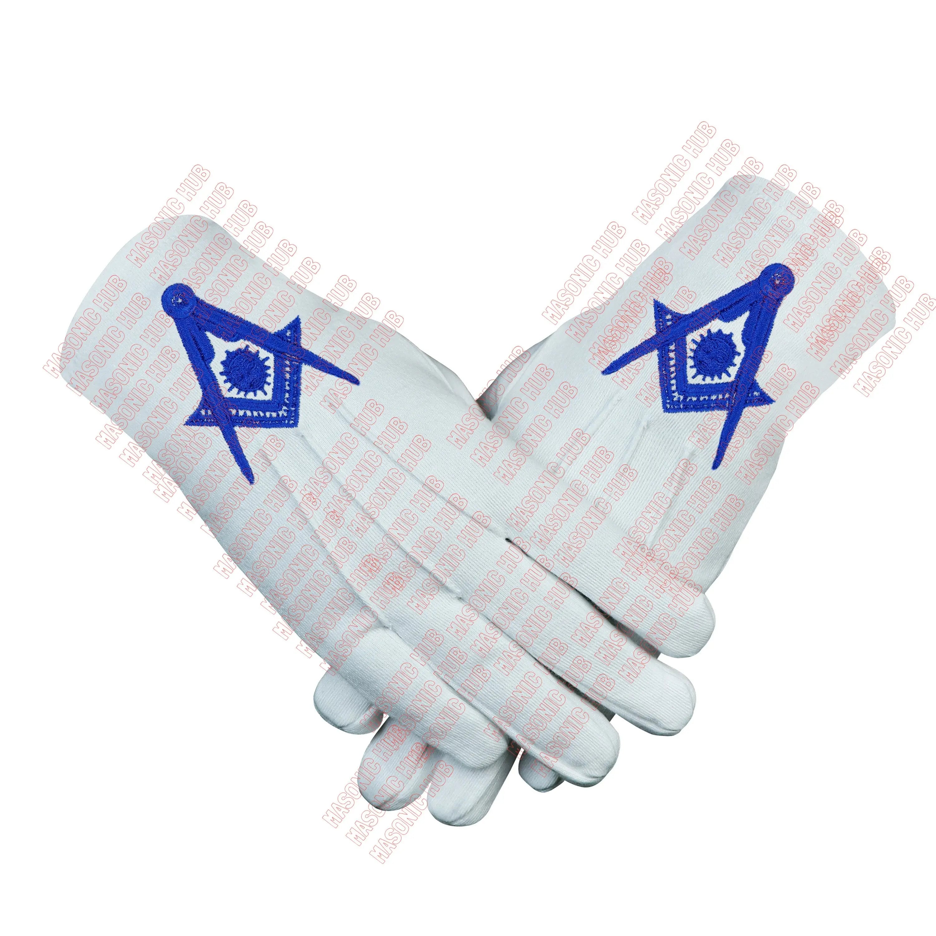 Masonic Blue Lodge Senior Deacon Apron Set – Includes Chain Collar & Cotton Gloves Masonic Hub