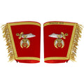Masonic Shriner Red Gauntlets Cuffs – Hand-Embroidered Bullion Fringe Set Masonic Hub