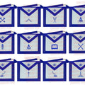 Set of 12 Masonic Officer Aprons – Blue Lodge Regalia Collection Masonic Hub