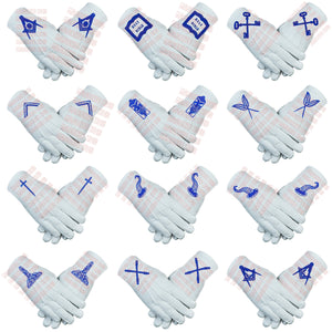 Masonic Blue Lodge Officer Apron Set – 12-Piece Regalia Collection Masonic Hub