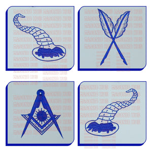Set of 12 Masonic Officer Aprons – Blue Lodge Regalia Collection Masonic Hub