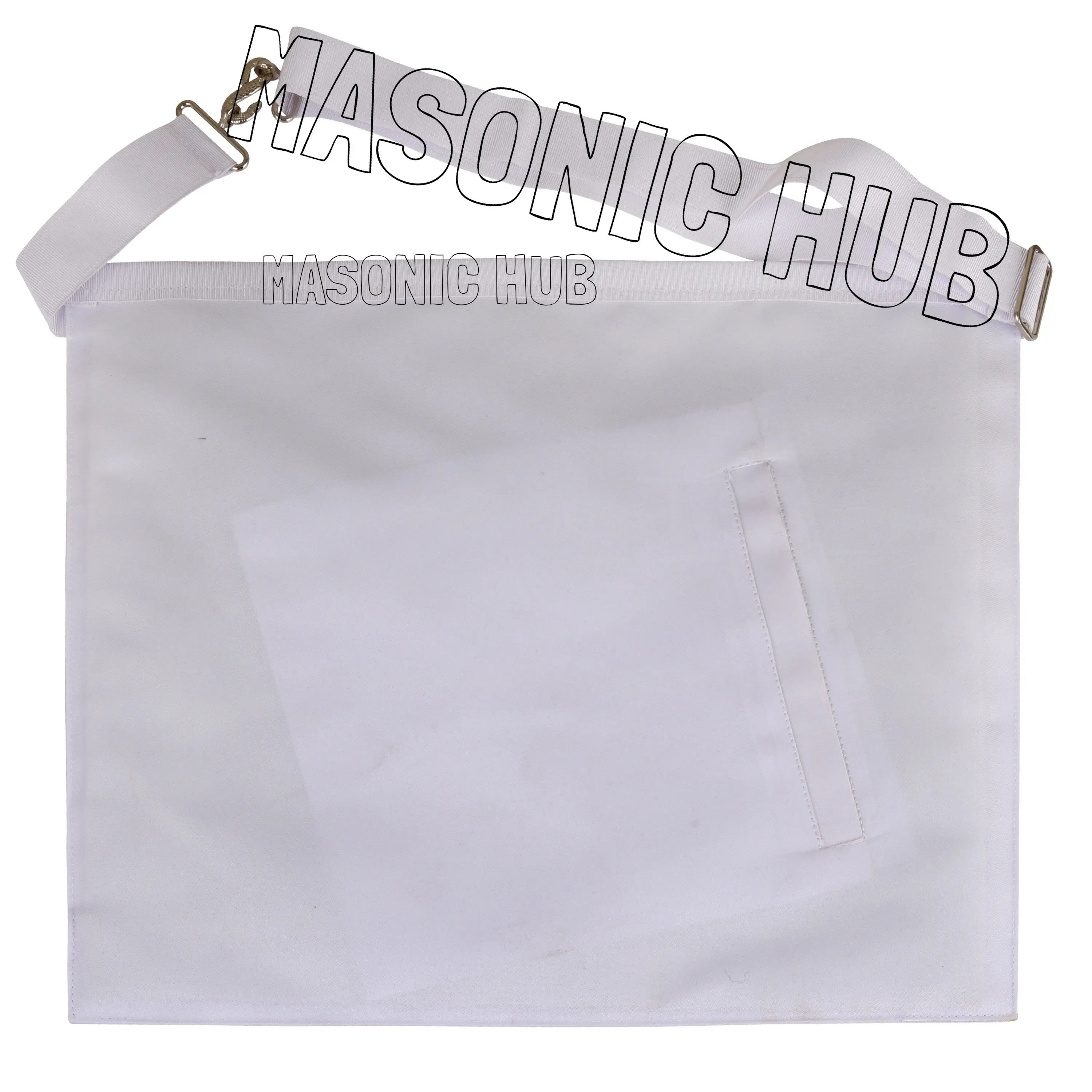 Masonic Candidate / Entered Apprentice Apron – All White Masonic Hub