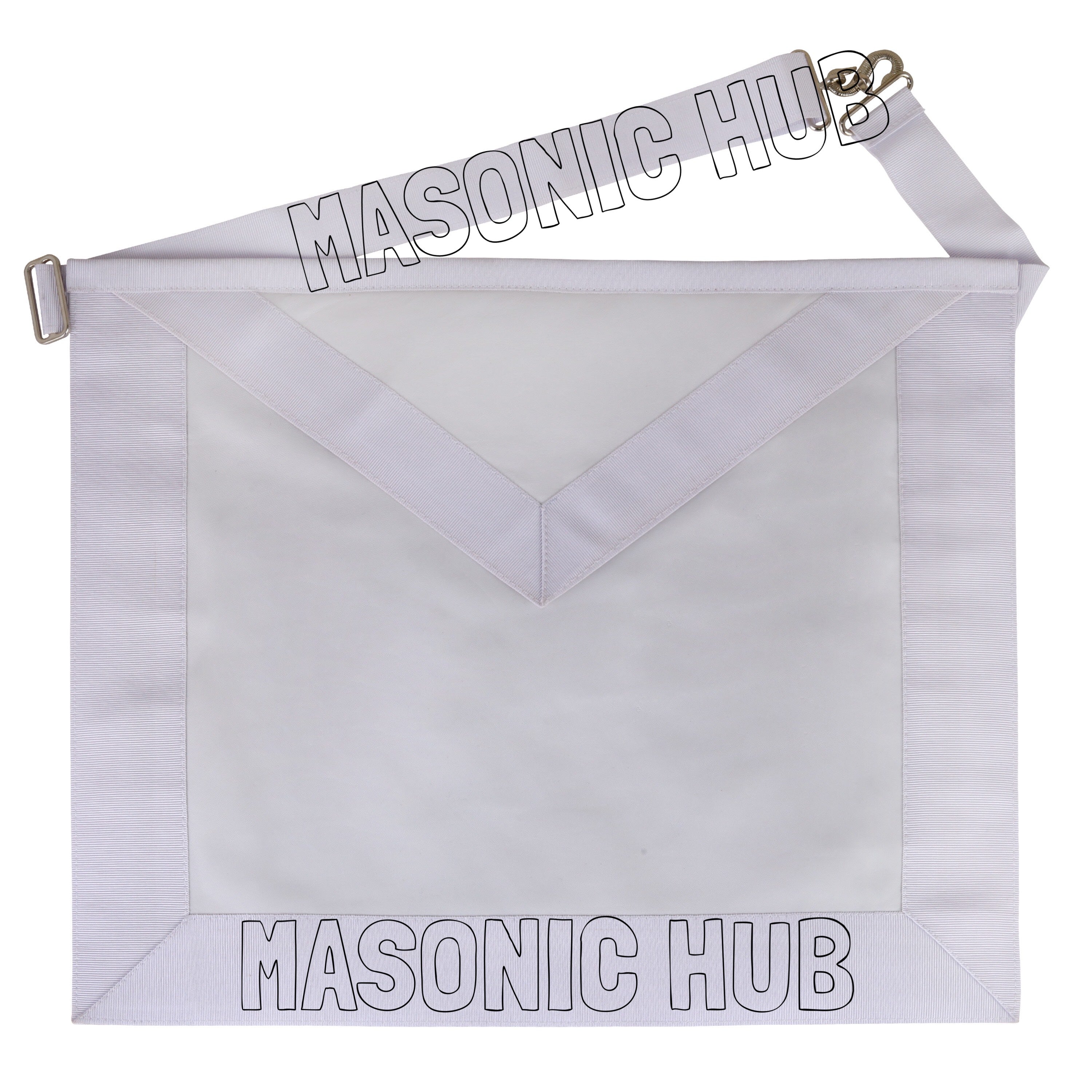 Masonic Candidate / Entered Apprentice Apron – All White Masonic Hub