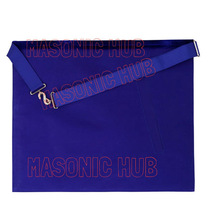 Past Master with Embroidered Border Masonic 100% Lambskin Apron -[Blue & White]