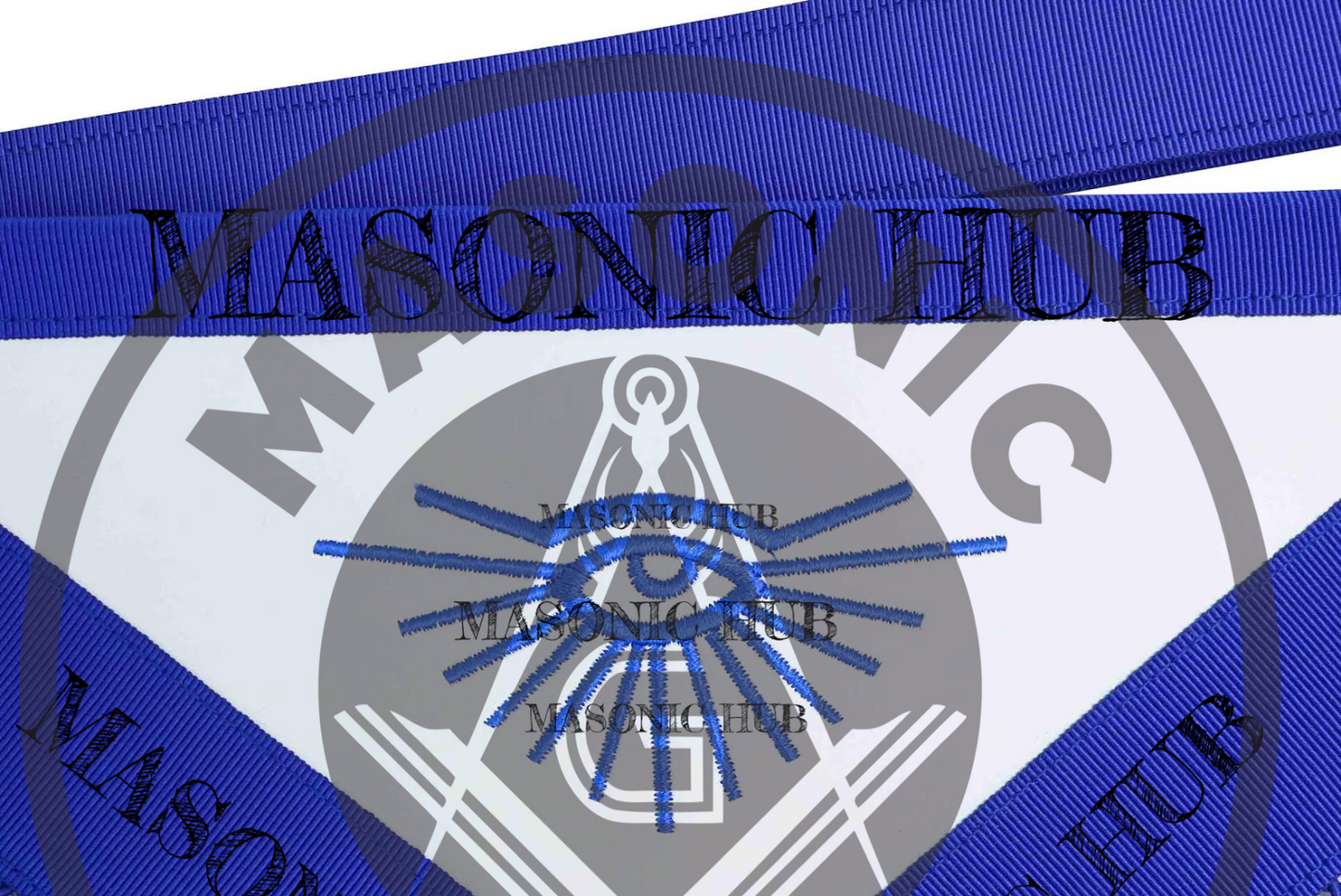 Masonic Past Master Apron – Embroidered with Metallic Silver Threads & Fringe (Copy)